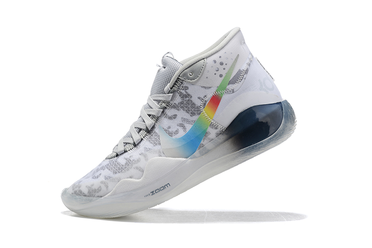 2019 Nike KD 12 Basketball Shoes White Grey Black